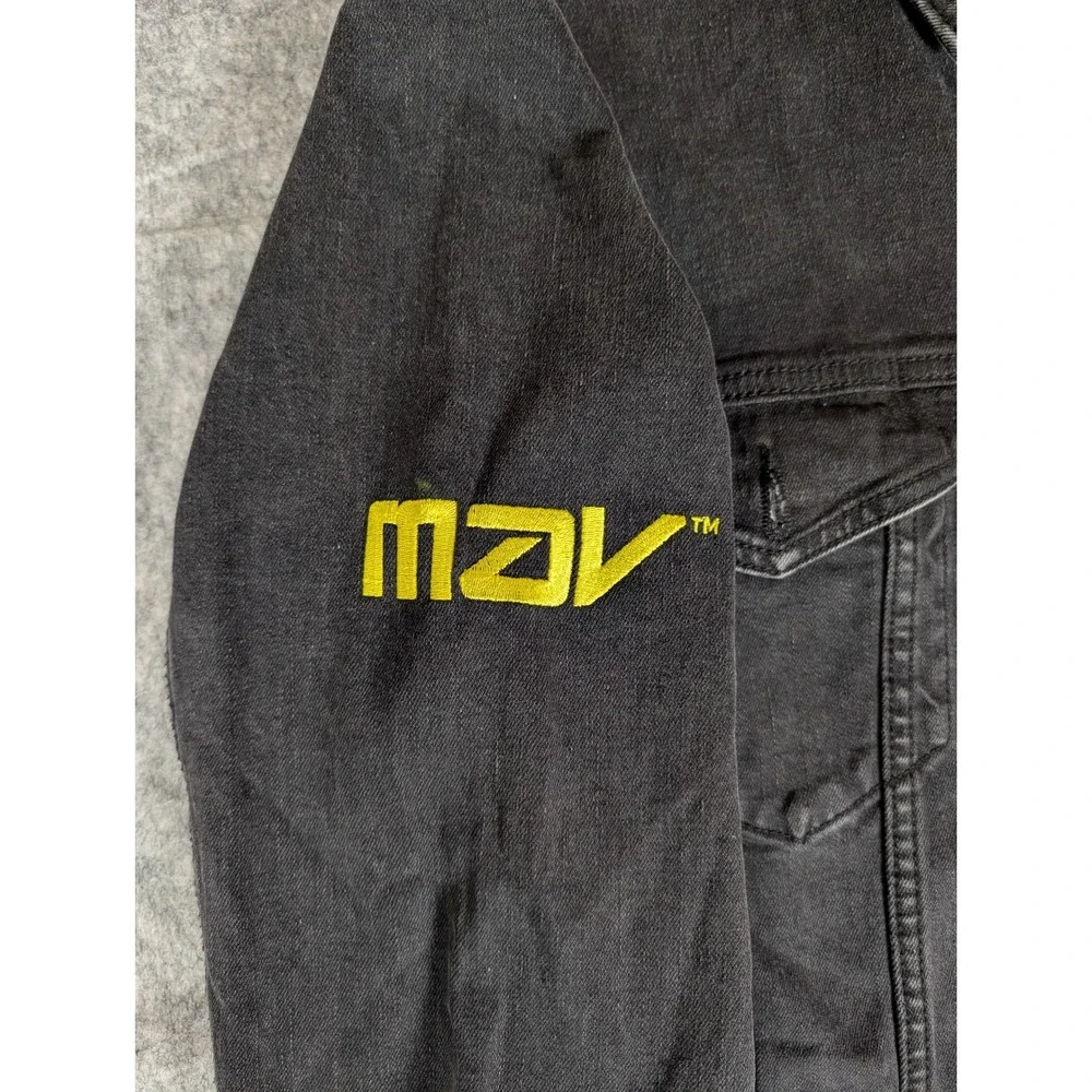 Logan Paul WWE Maverick Clothing Co Men‎ Washed Black Graphic Denim Jacket